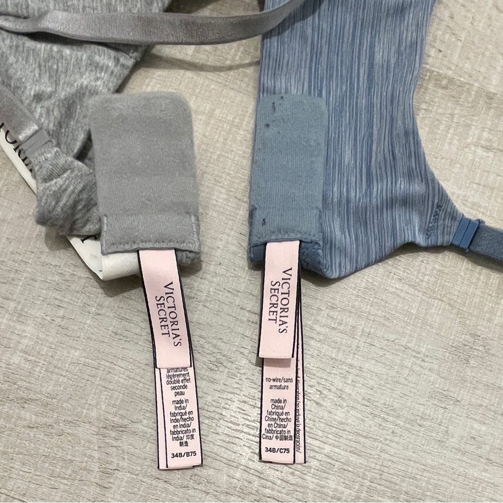 Victoria's Secret Gray and Blue Wireless Bras - Picture 2 of 2